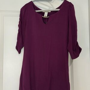 White House Black Market Deep Purple Blouse